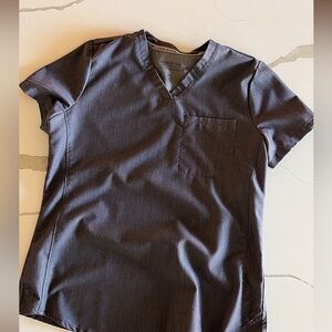 Fabletics Charcoal Short Sleeve V-Neck scrub top